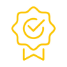 Icono de un sello de calidad